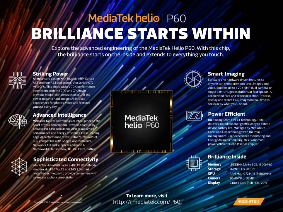 Представлен новый процессор MediaTek Helio P60