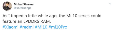 Xiaomi Mi 10 обещают дисплей 20:9 и оперативку LPDDR5